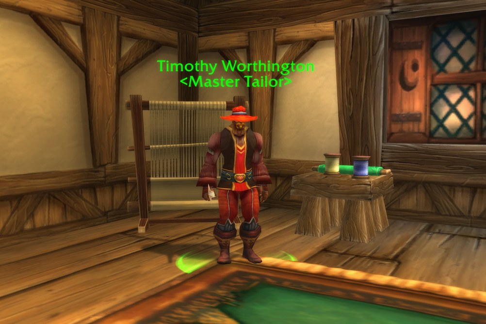 Timothy Worthington, Master Tailor in Dustwallow Marsh (WoW Forever)