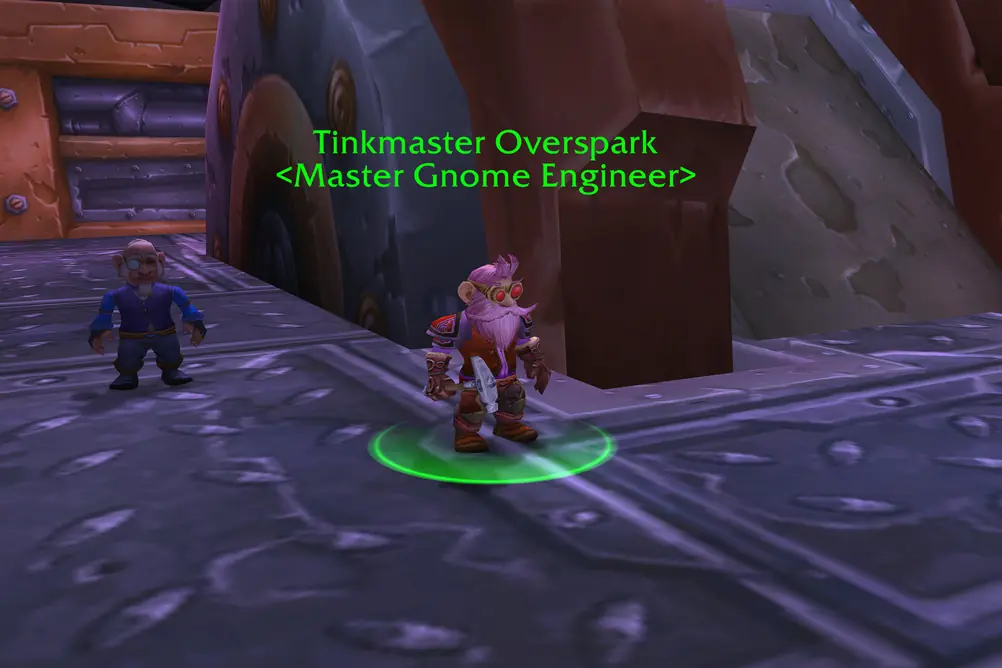 Tinkmaster Overspark, Master Gnome Engineer in Ironforge (WoW Forever)