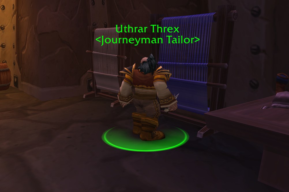 Uthrar Threx, Journeyman Tailor in Ironforge (WoW Forever)