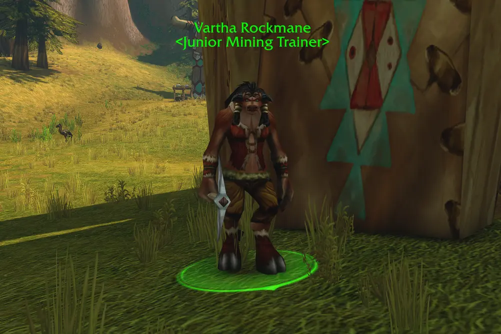 Vartha Rockmane, Junior Mining Trainer in Mulgore (WoW Forever)