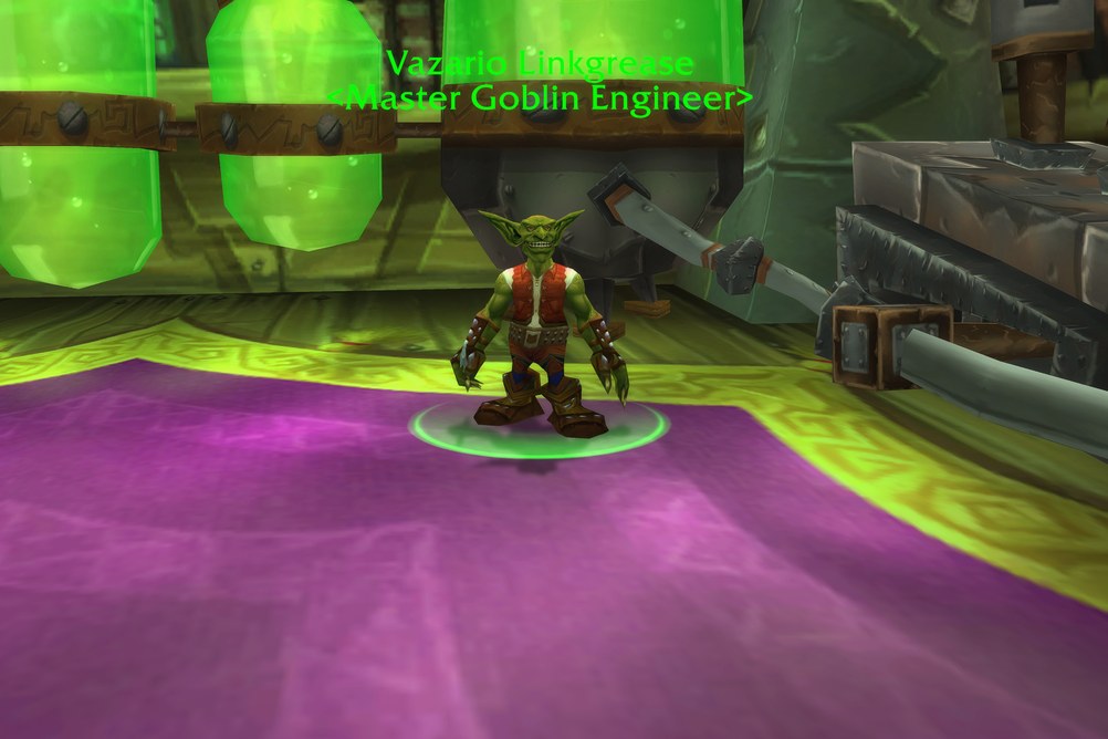 Vazario Linkgrease, Master Goblin Engineer in The Barrens (WoW Forever)