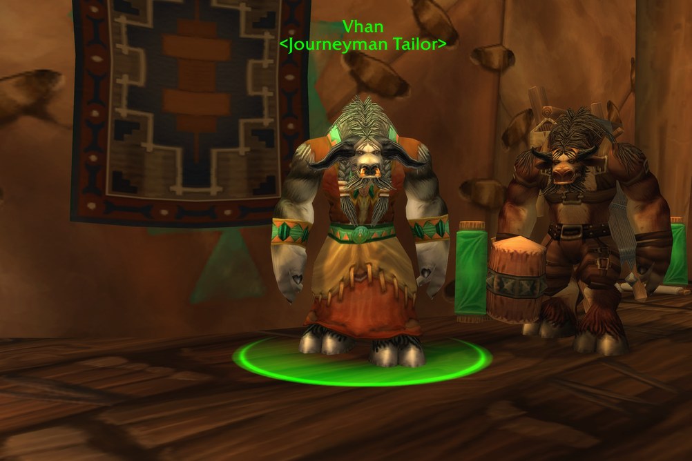 Vhan, Journeyman Tailor in Thunder Bluff (WoW Forever)