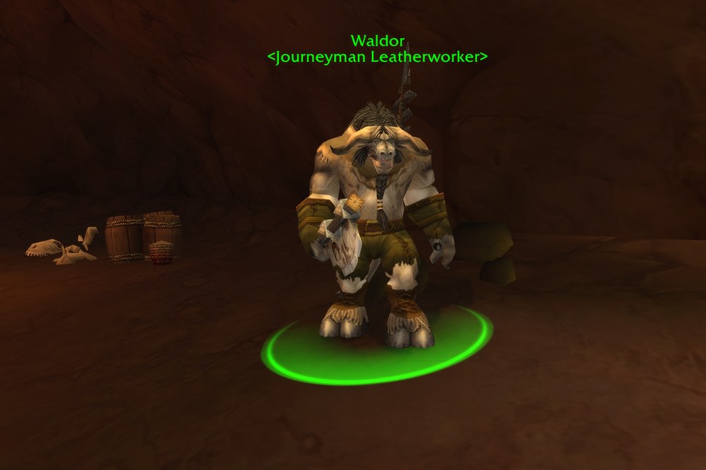 Waldor, Journeyman Leatherworker in The Barrens (WoW Forever)