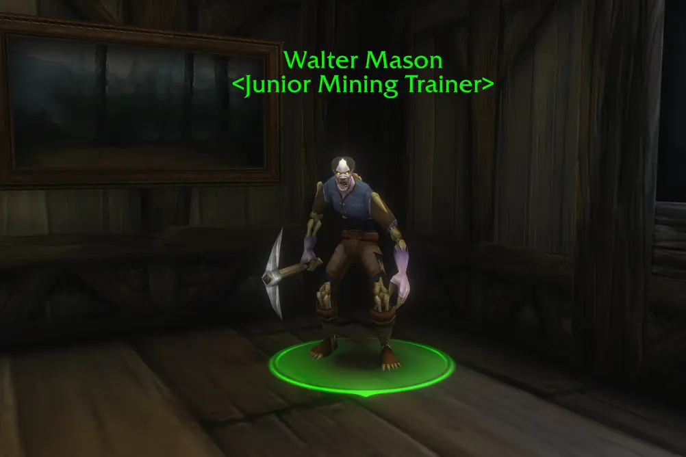 Walter Mason, Junior Mining Trainer in Tirisfal Glades (WoW Forever)