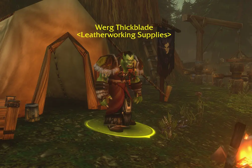 Werg Thickblade, Leatherworking Supplies in Tirisfal Glades (WoW Forever)