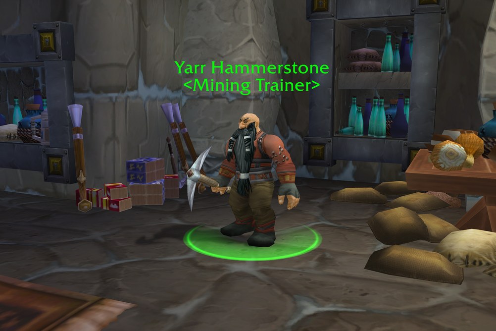 Yarr Hammerstone, Mining Trainer in Dun Morogh (WoW Forever)