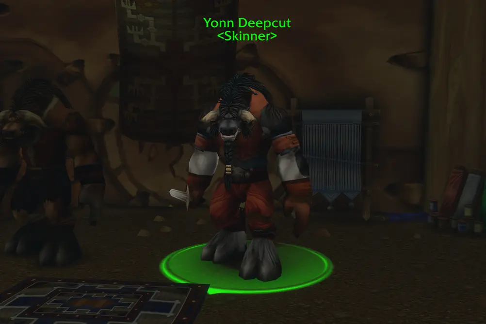 Yonn Deepcut, Skinner in Mulgore (WoW Forever)
